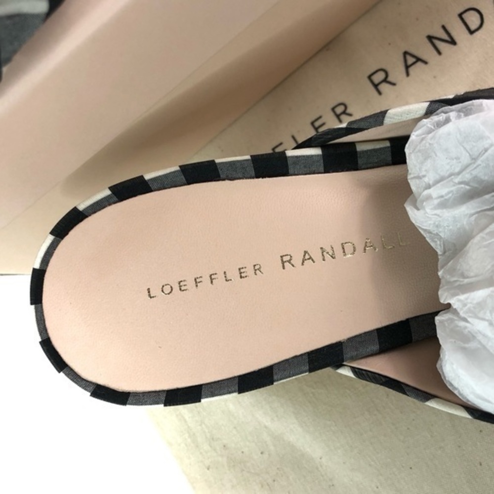 LOEFFLER RANDALL JADE GINGHAM MULES. - Picture 6 of 8